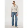 Lamarque Quinn Cropped Trench Coat In Multi