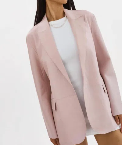 Lamarque Quirina Leather Blazer In Rose In Pink