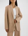 LAMARQUE QUIRINA RELAXED-FIT OPEN-FRONT LEATHER BLAZER