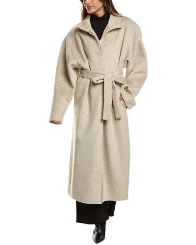 Lamarque Raglan Wool-blend Maxi Coat In Neutral