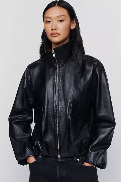 Lamarque Ramona Leather Jacket In Black