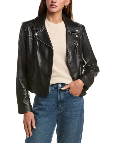 LAMARQUE LAMARQUE RECYCLED LEATHER-BLEND MOTO JACKET