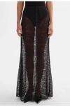 Lamarque Ren | Lace Maxi Skirt In Black