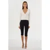 Lamarque Romane Rib Knit Long Sleeve Top In White