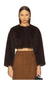 Lamarque Rowdie Faux Fur Jacket In Walnut