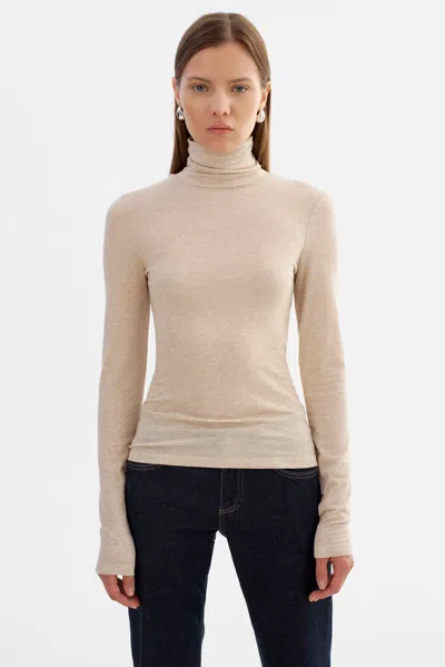 Lamarque Sadie Knit Turtleneck In Neutral