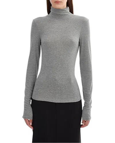 Lamarque Sadie Turtleneck Top In Heather Grey