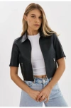 Lamarque Sevana Reversible Short-sleeve Leather Jacket