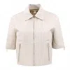 Lamarque Sevana Reversible Short-sleeve Leather Jacket In Neutral