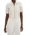 Lamarque Sevana Reversible Leather Jacket In Whisper White And Silver In White