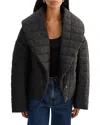 Lamarque Shawl Collar Quilted Jacket In Black