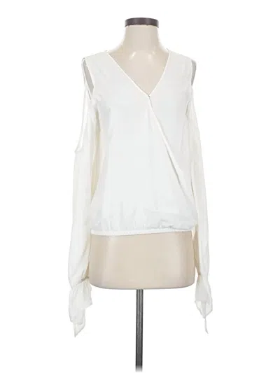 Pre-owned Lamarque Sleeveless Silk Top White One Shoulder Neckline Tops