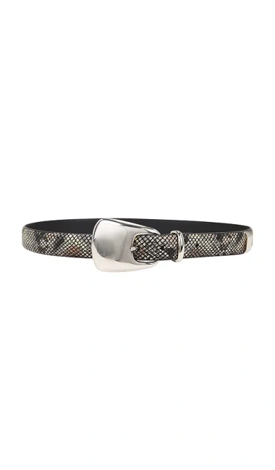 Lamarque Statement Buckle Belt In Python Print