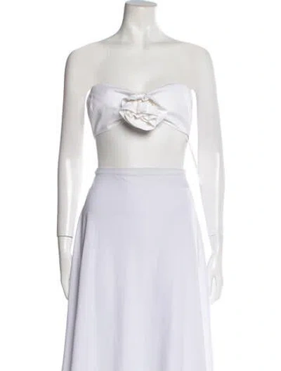 Pre-owned Lamarque Strapless Crop Top In Neutral