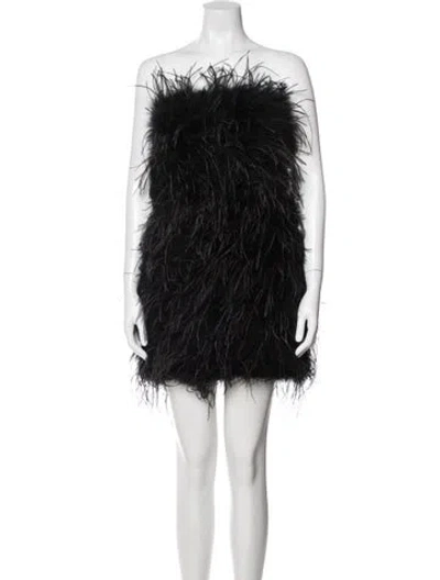 Pre-owned Lamarque Strapless Mini Dress In Black