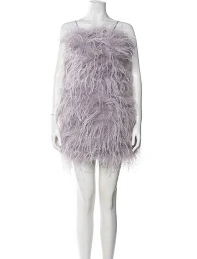 Pre-owned Lamarque Strapless Mini Dress In Purple
