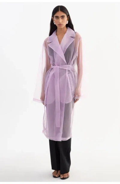 Lamarque Talise | Long Sheer Coat In Purple