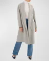 Lamarque Thara Double-faced Wool Cocoon Coat In Light Grey