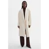 Lamarque Thara | Shawl Collar Wool Coat In White