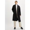Lamarque Thara | Shawl Collar Wool Coat In Black