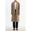 Lamarque Thara | Shawl Collar Wool Coat In Brown