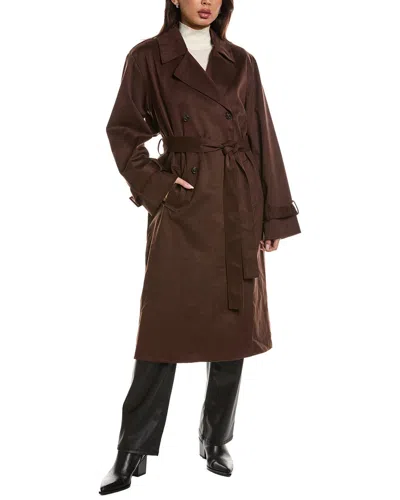 Lamarque Trench Coat In Brown