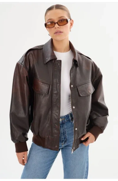 Lamarque Trevanna | Leather Bomber Jacket