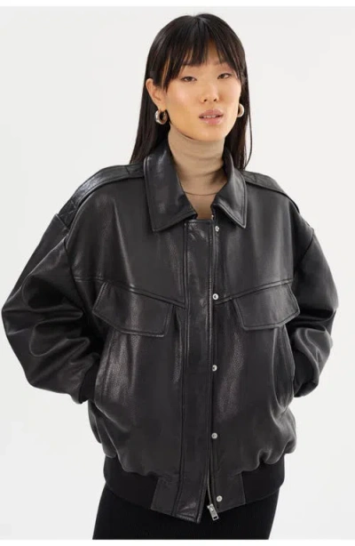 Lamarque Trevanna | Leather Bomber Jacket