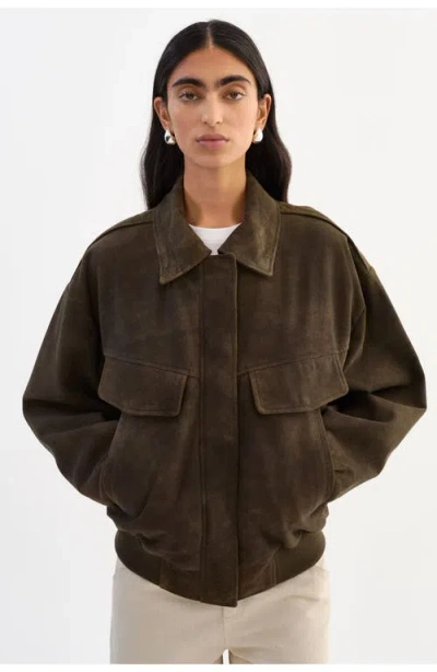 Lamarque Trevanna | Suede Bomber Jacket In Brown