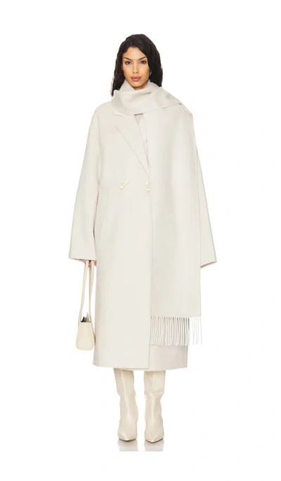 Lamarque Twila Double Face Coat In White