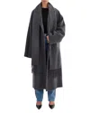 Lamarque Twila Wool Scarf & Coat In Gray