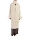 Lamarque Twila Wool Scarf & Coat In Winter White