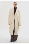 Lamarque Twila | Wool Scarf Coat In Neutral