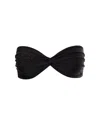 Lamarque Twist Front Bandeau Bikini Top In Black