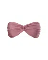 Lamarque Twist Front Bandeau Bikini Top In Purple
