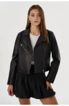 Lamarque Valeria | Leather Biker Jacket In Black