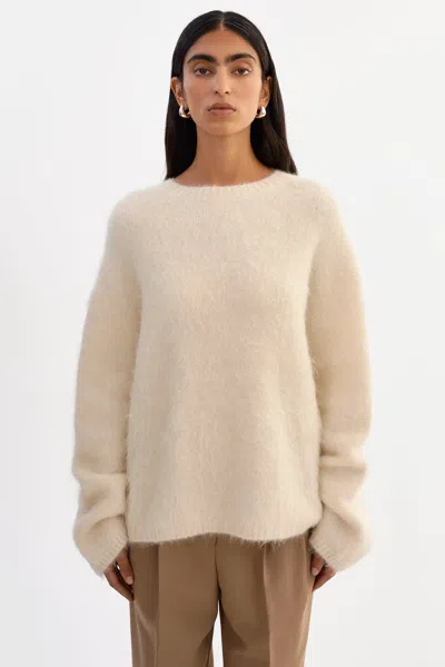 Lamarque Vera Boxy Wool Sweater In Neutral