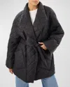 Lamarque Verica Nylon Quilted Jacket In Black