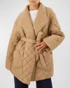 Lamarque Verica Nylon Quilted Jacket In Mocha