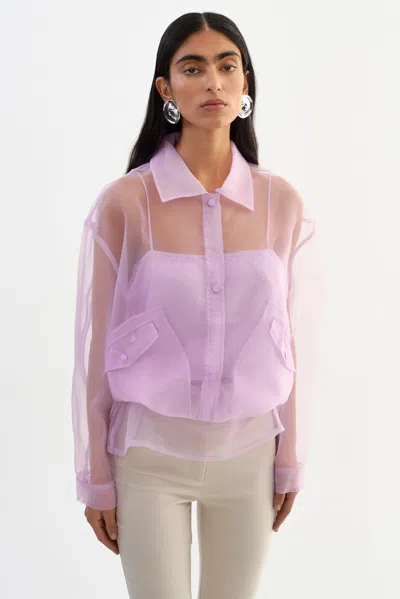 Lamarque Verma Sheer Organza Jacket In Purple