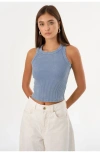 Lamarque Vicki | Rib Knit Tank Top In Blue