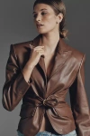 Lamarque Wiley Leather Jacket In Brown