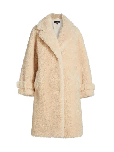 Lamarque Women's Adina Faux Fur Long Coat In Sand