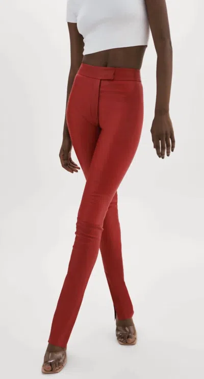 Lamarque Women's Dawn Stretch Leather Pant In Ruby Red