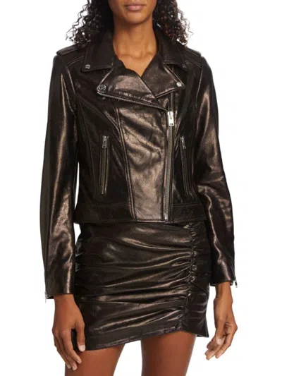 Lamarque Women's Donna Met Leather Jacket In Brown