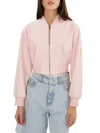 Lamarque Evelin Faux-leather Bomber Jacket In Pink Puff
