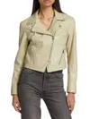Lamarque Women's Monica Faux Leather Biker Jacket In Sage
