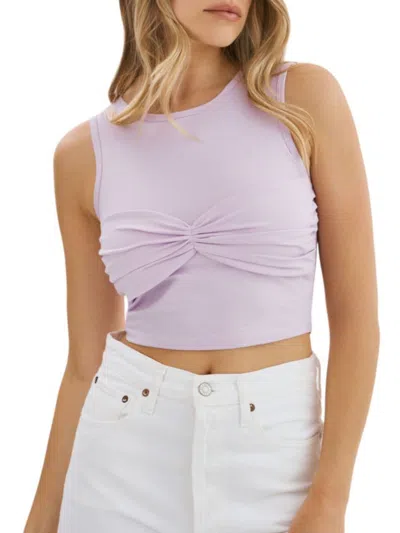 Lamarque Women's Ruched Front Top In Lavender