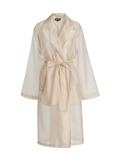 Lamarque Women's Talise Sheer Organza Trench Coat In Neutral