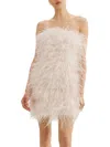Lamarque Women's Triana Feather Mini Dress In Bone